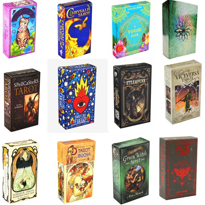 HOT 400 Style tarocchi Oracle Golden Art Nouveau The Green Witch Universal Celtic Thelema Steampunk Tarot Board Deck Games