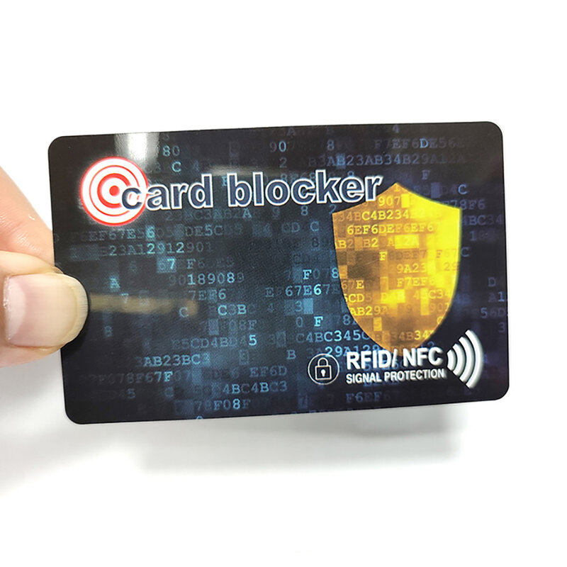 RFID 차단 NFC 신호 실드, 신용 카드 및 여권 보호대 보안