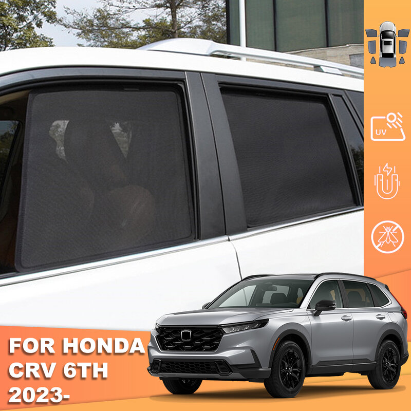 لهوندا CR-V RS CRV 2023 2024 مظلة السيارة قناع المغناطيسي الزجاج الأمامي الستار الخلفي الجانب الخلفي نافذة الطفل الشمس الظل درع
