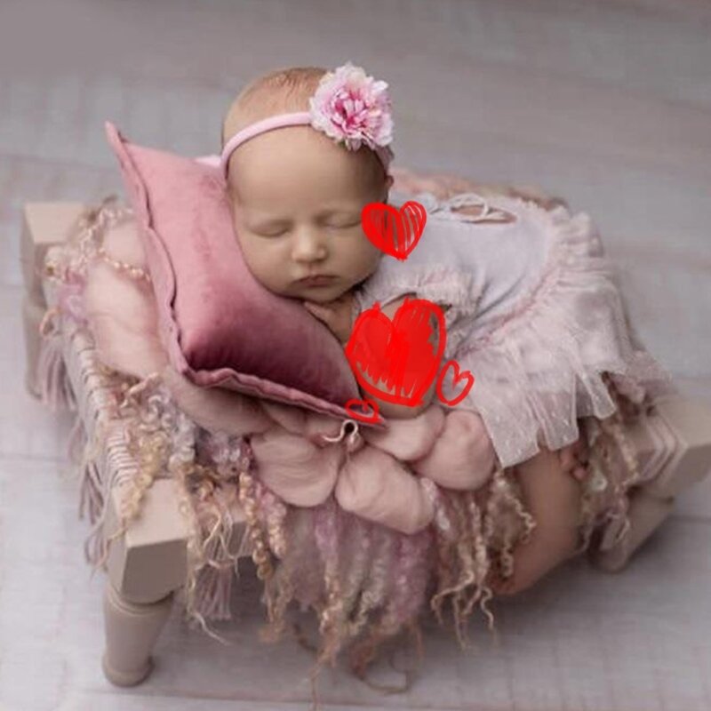K5DD Baby Photo Props Background Posando Cadeira Photo Bed Recém-nascido Photostudio Pano de fundo Posando Bed Photoshooting