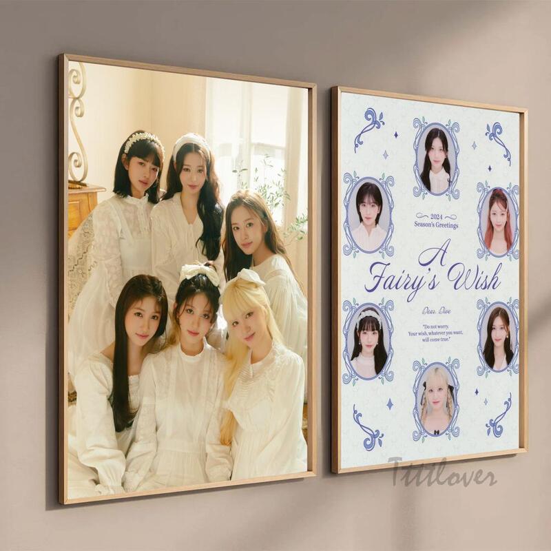 Kpop-póster de grupo de chicas coreanas Ive, impresión de papel, decoración artística para el hogar, sala de estar, dormitorio, Bar, restaurante, cafetería