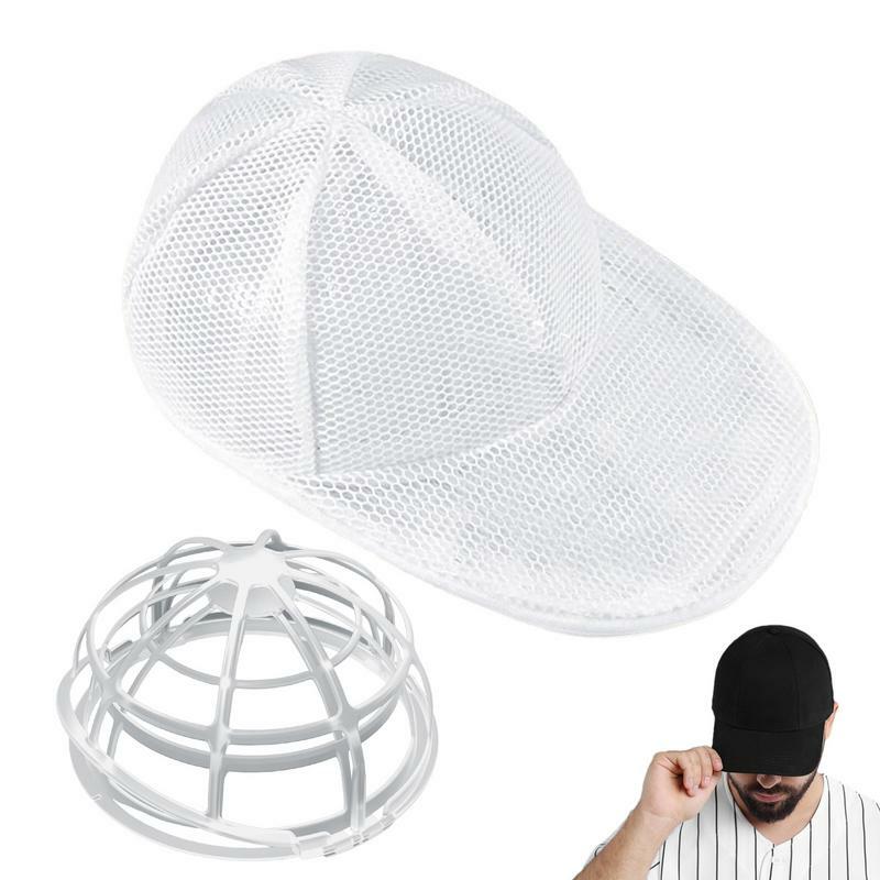Moldura de lavagem do chapéu de beisebol à prova de poeira, chapéus curvados brancos, limpos para chapéus de borda plana
