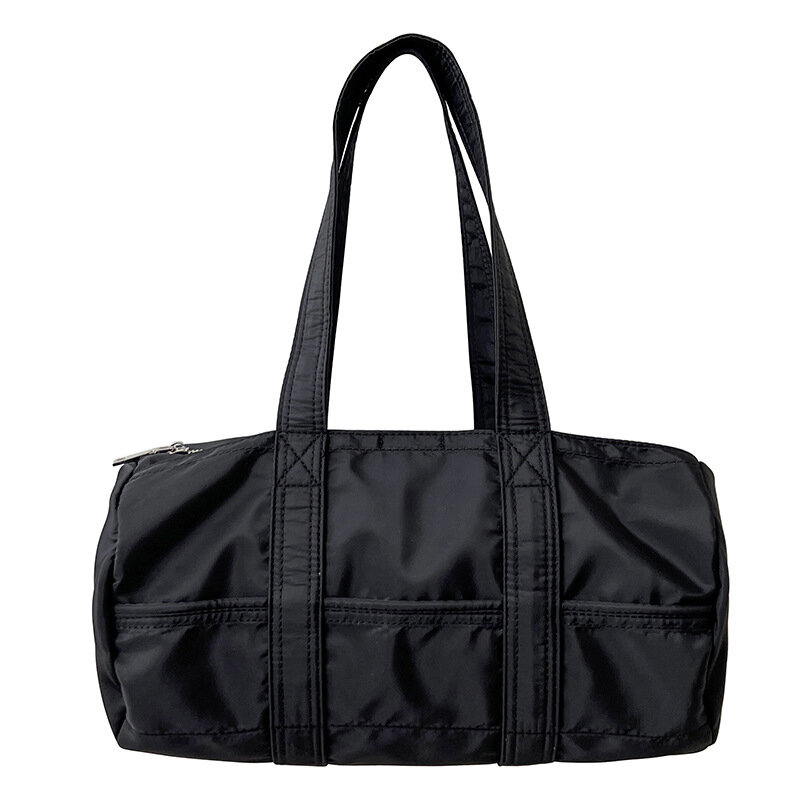 Вместительная сумка на плечо, нейлоновая большая Портативная Сумка-цилиндр для женщин, повседневная Высококачественная сумка-мессенджер, Универсальная роскошная сумка через плечо