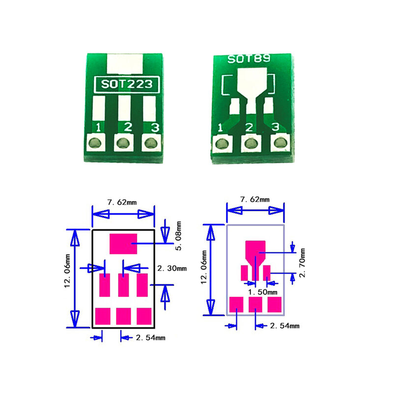 50 шт. SOT223 SOT89 SOT-89 SOT22-3 Turn SIP3 двухсторонний SMD поворот в DIP-адаптер конвертерная пластина SOT розетка SIP IC PCB Board Diy