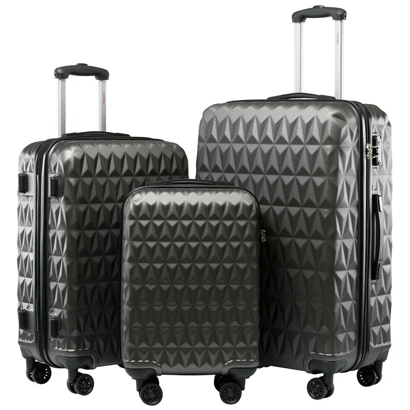 Equipaje rodante de viaje para hombre y mujer, maleta con ruedas de ABS + PC, cabina de moda, caja de equipaje de 20/28 pulgadas