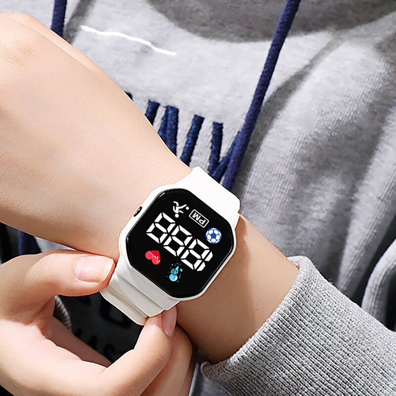Studenten Horloges Led Digitaal Horloge Voor Meisjes Jongens Sport Leger Militair Siliconen Horloge Elektronische Klok Reloj Hombre