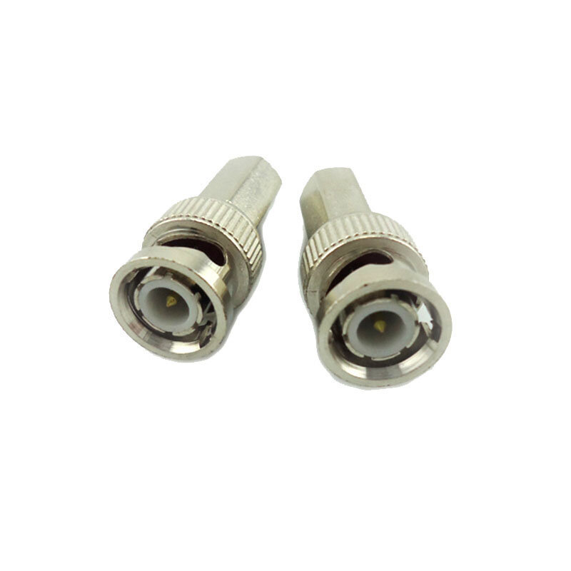 2/10pcs BNC Connector Male plug adapter for Twist-on Coaxial RG58/RG59/RG60  Cable for cctv video camera Surveillance H10