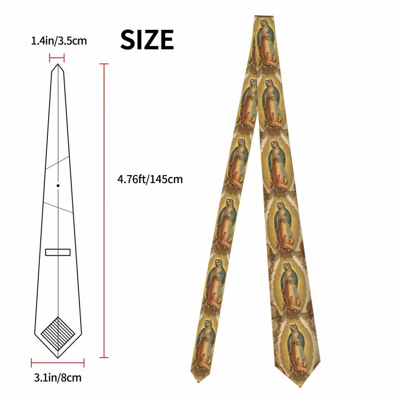 Cravates personnalisées de la Vierge Marie pour hommes, cravates officielles de la Saint présidence catholique du Mexique pour mariage
