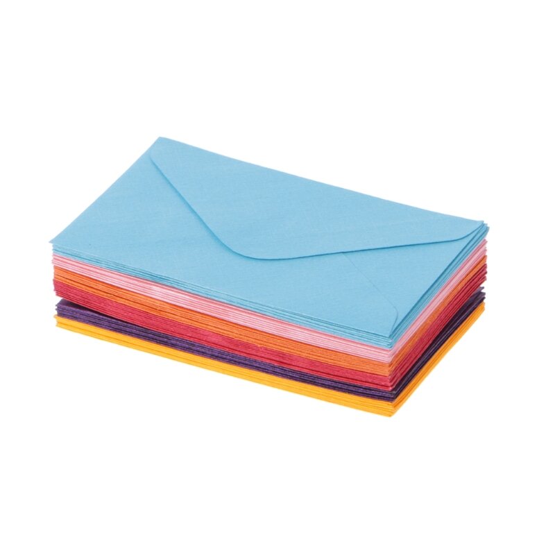 50 шт., набор конвертов 6x10 см, различные цвета, винтажный подарочный набор конвертов J60A