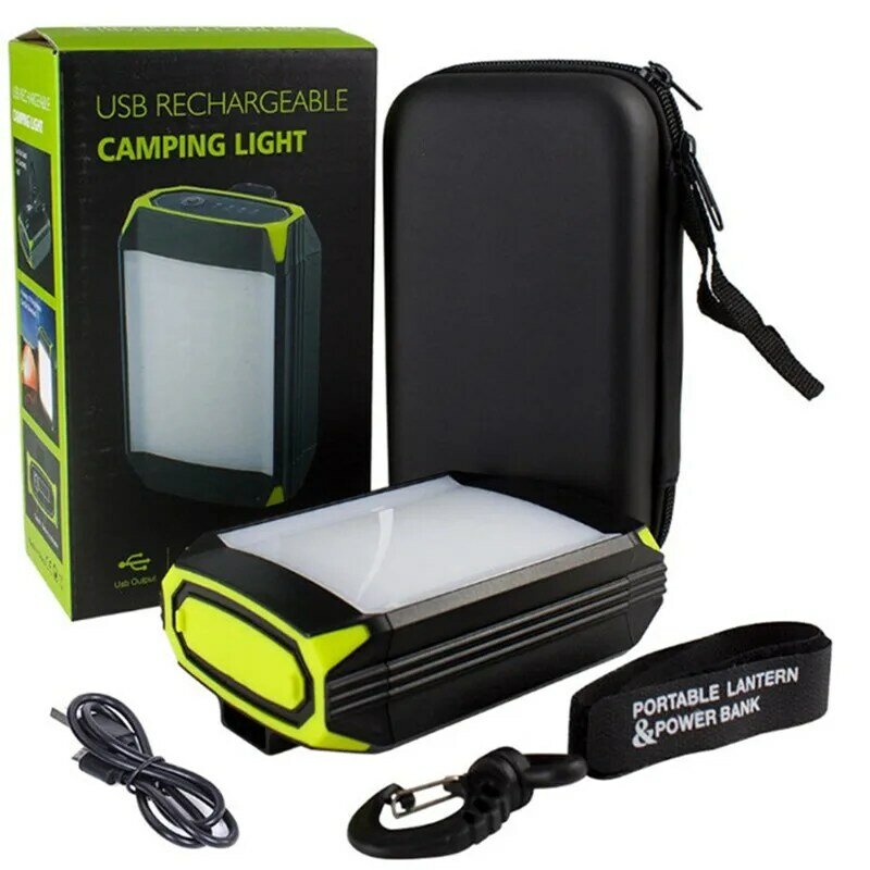 Lámpara de emergencia con Banco de energía, iluminación Led fuerte, multifuncional, recargable por USB, para acampar, luces nocturnas para exteriores