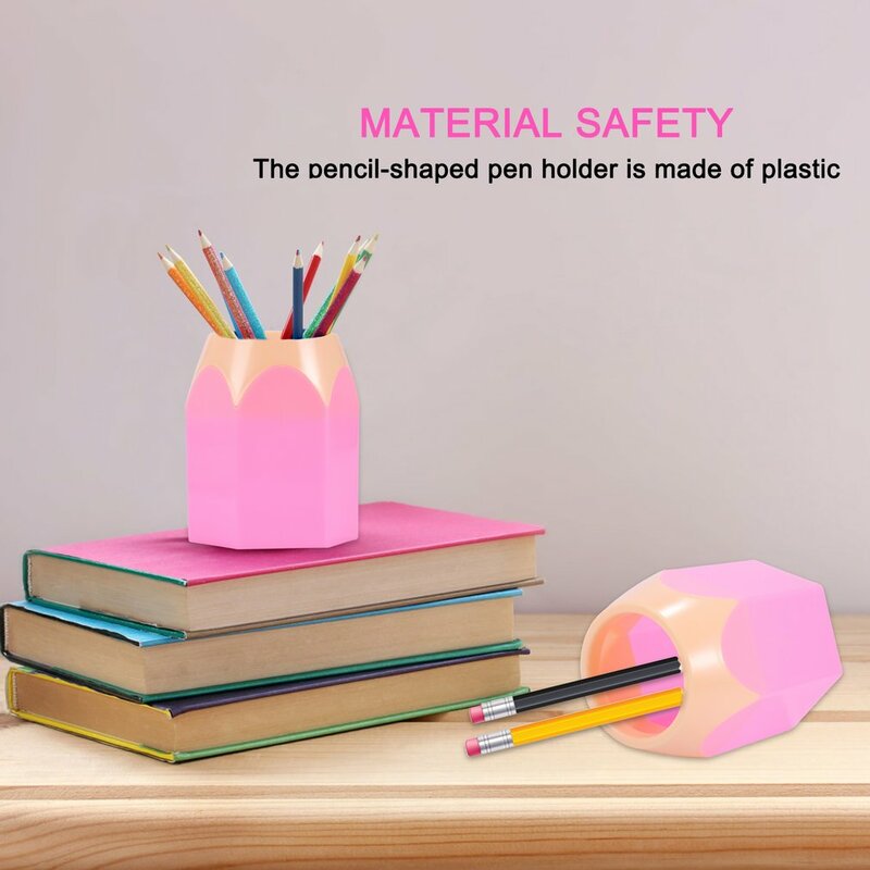 Pencil Pot Creative Pen Vase Holder Container Stationery Plastic Desk Organizer Tidy School Office Supplies Detachable Design