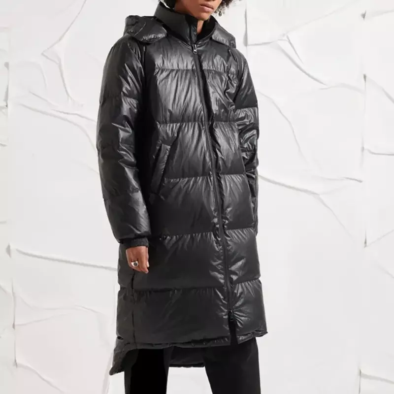 Mantel parka pria, jaket Luaran berkerudung ukuran besar musim gugur dan musim dingin untuk lelaki