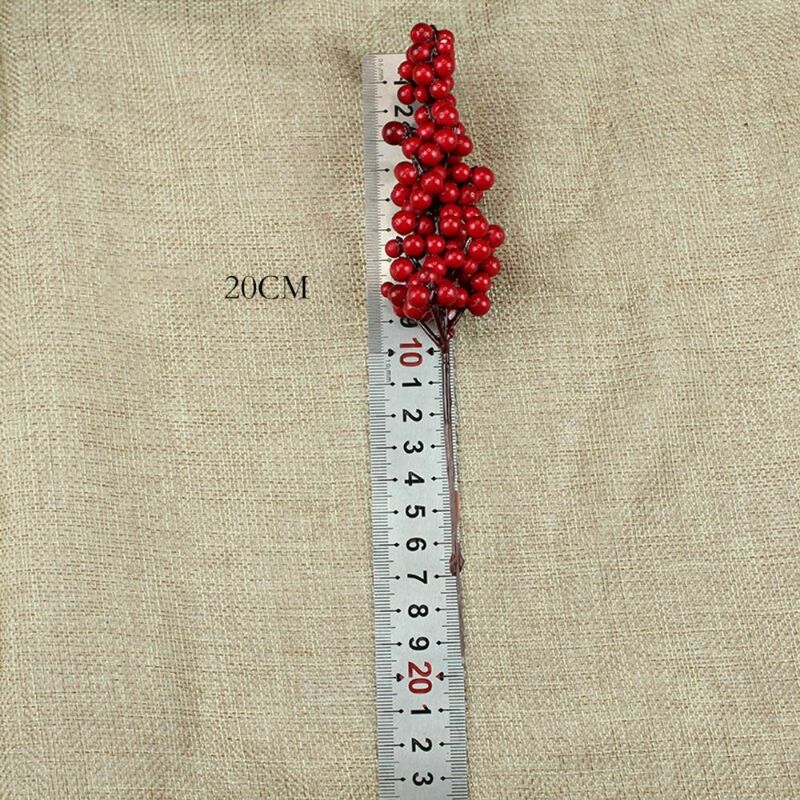 5PCS DIY Christmas Red Berries Party Supplies Imitation Floral Party Decoration Simulated Berry Home Foam Berry Branch
