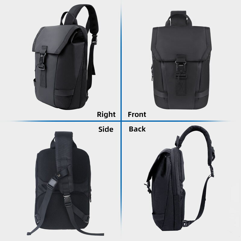 KINGSLONG Men Sports Multifunctional Chest Bag 14 inch Casual Waterproof Sling Pack Shoulder Bag  with Special Lock Buckle