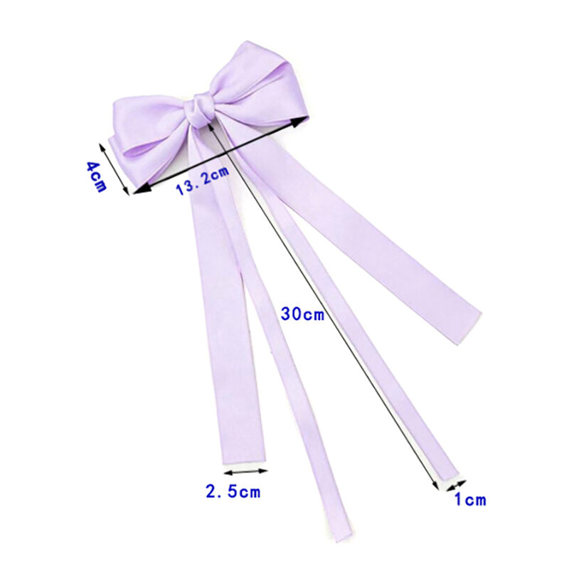 Vintage Large Bow Hair Clip Trend Long Ribbon Hairpins Barrettes Headwear For Women Girl Hair Accessories Wedding Jewelry