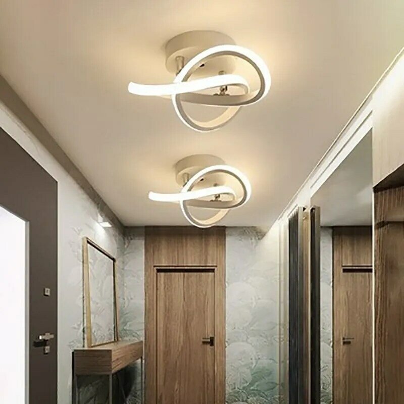 Plafonniers d'allée de bande de LED, lampes minimalistes modernes, salon, balcon, entrée, escalier, luminaires de décoration intérieure