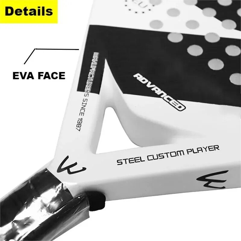 Camewin raket dayung dewasa serat karbon profesional, raket tenis wajah EVA lembut dengan tas Padle Cover 2024 baru