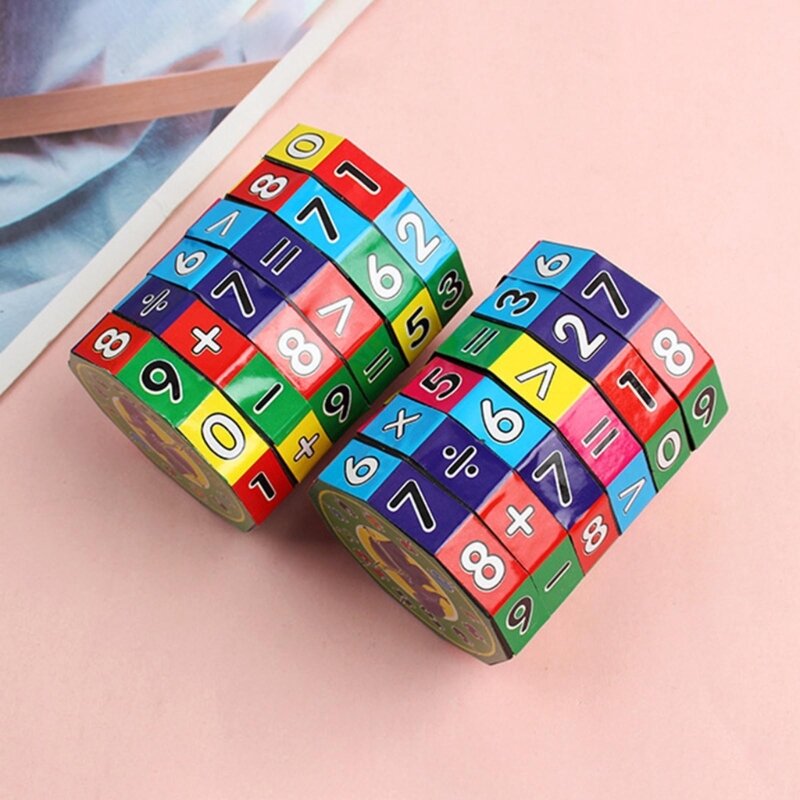 ปริศนาของเล่นก่อนวัยเรียนเครื่องเขียนคณิตศาสตร์ของเล่น Cube เกมปริศนาสำหรับโรงเรียนอนุบาล