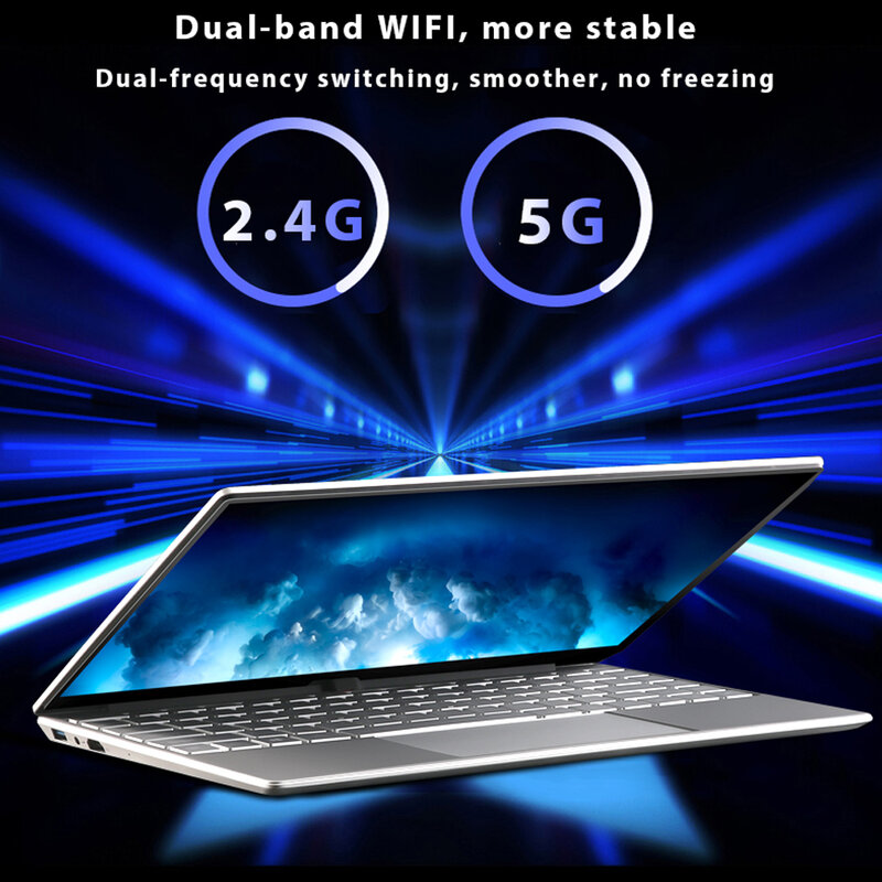 Max RAM 32GB Rom 2TB SSD Ultrabook Laptop do gier 2.4G/5.0G Wifi Bluetooth Intel Notebook 5205U Metal Windows 10 Laptop