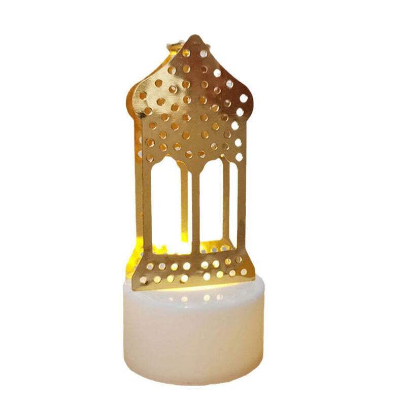 Luz de vela LED Eid Mubarak Star Moon, decoración de Ramadán Kareem, suministro Adha, decoración de fiesta Eid, decoración islámica para el hogar, musulmán Al L S4K8