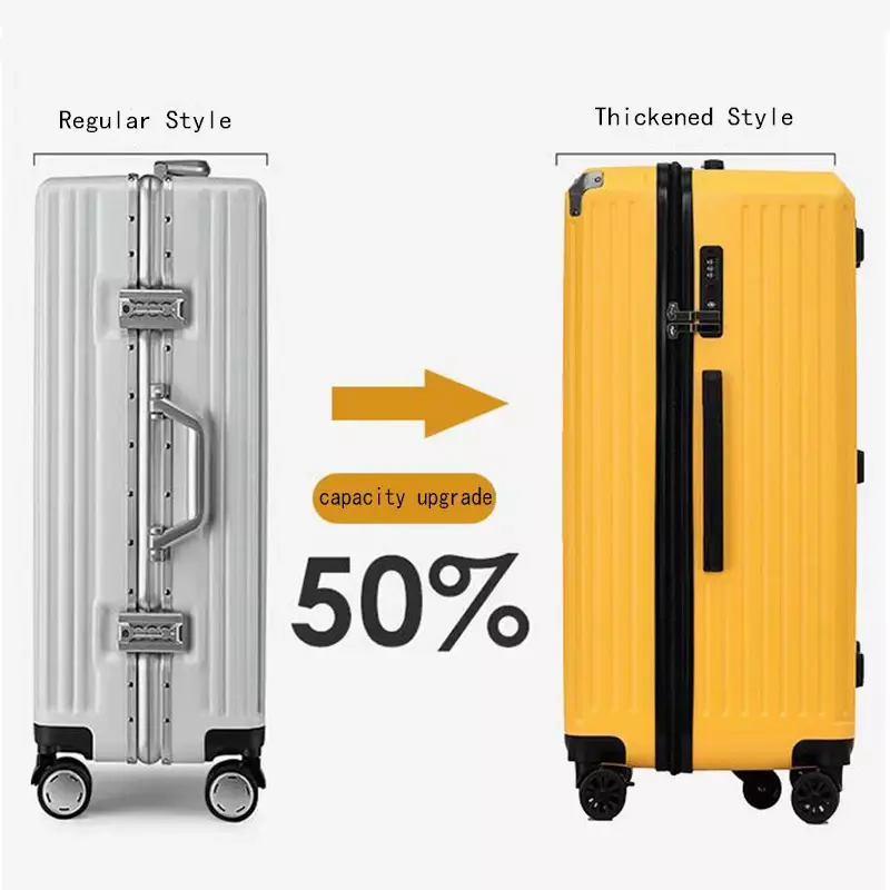 Couple's Large Capacity 22"24"26"28" Inch Luggage Durable Unisex Trolley Suitcase Student Portable Storage Box Travel Bag Trunk