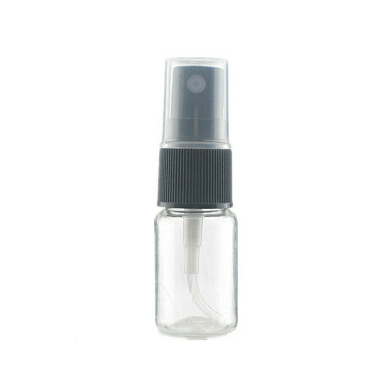Botellas Pequeñas rellenables de plástico transparente para viaje, miniatomizador de perfume con pulverizador de niebla fina, 10ml/15/20/30ml/50/60/100ml, 1/2oz