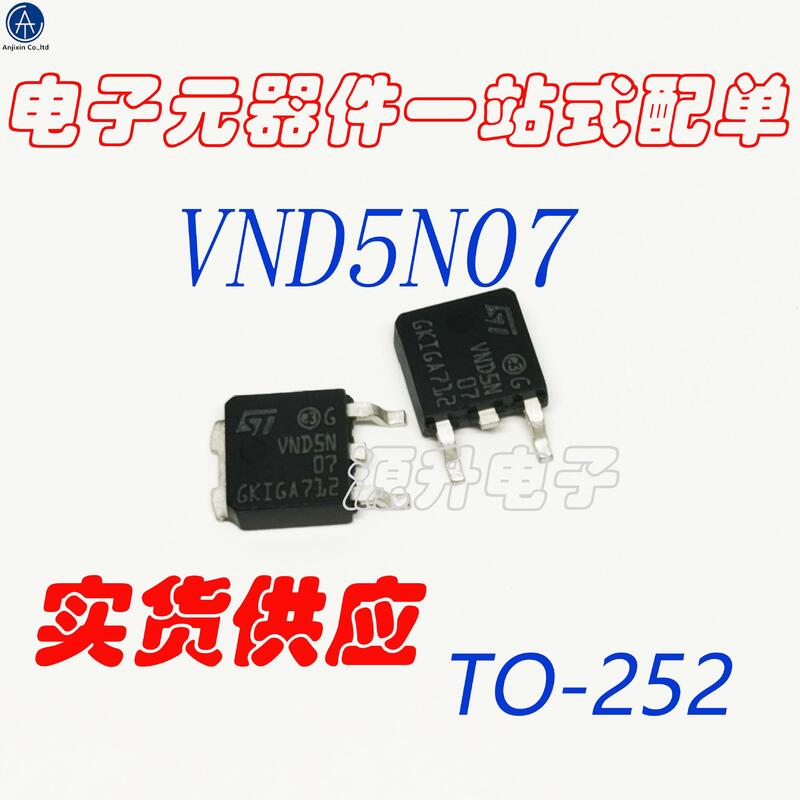 20PCS 100% orginal new VND5N07TR/VND5N07-1-E/VND5N07 SMD MOS FET TO252