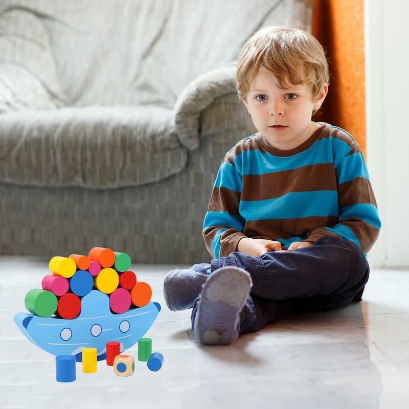 Klocki balansujące drewniane zabawki kreatywna gra budująca równowagę kreatywne śmieszne zabawki dla małych dzieci dla chłopców dziewczynki dla dorosłych nastolatków