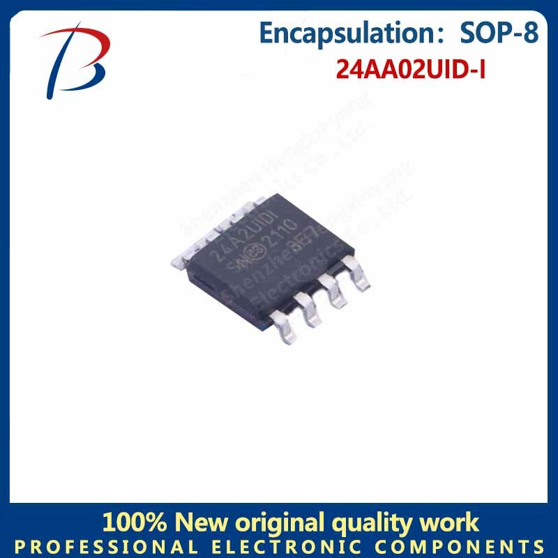 IC memória chip 24AA02UID-I pacote SOP-8, 5pcs