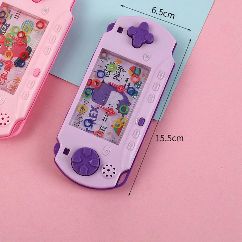 Game Console Toy Lovely Adorable Water Game Machine Dinosaur Print Nostalgia Hands-on Skills Water Ring Toss Toy Birthday Gift