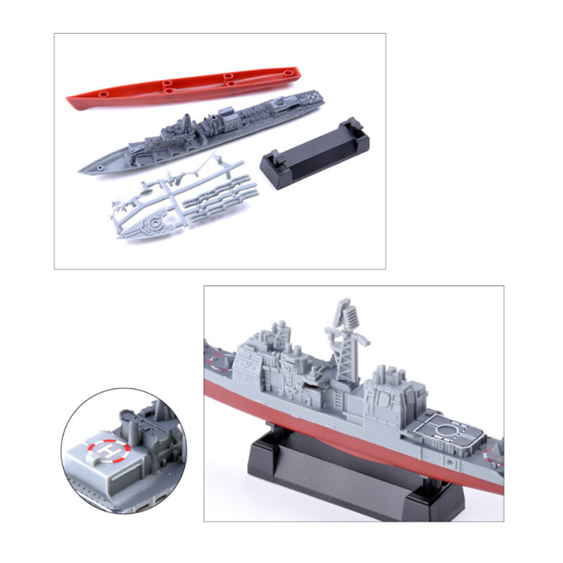 8 zestaw do montażu modelu puzzli budując atomową łódź podwodną symulację łodzi krążownik niszczyciel atomowy okręt podwodny zabawki militarne chłopca A20