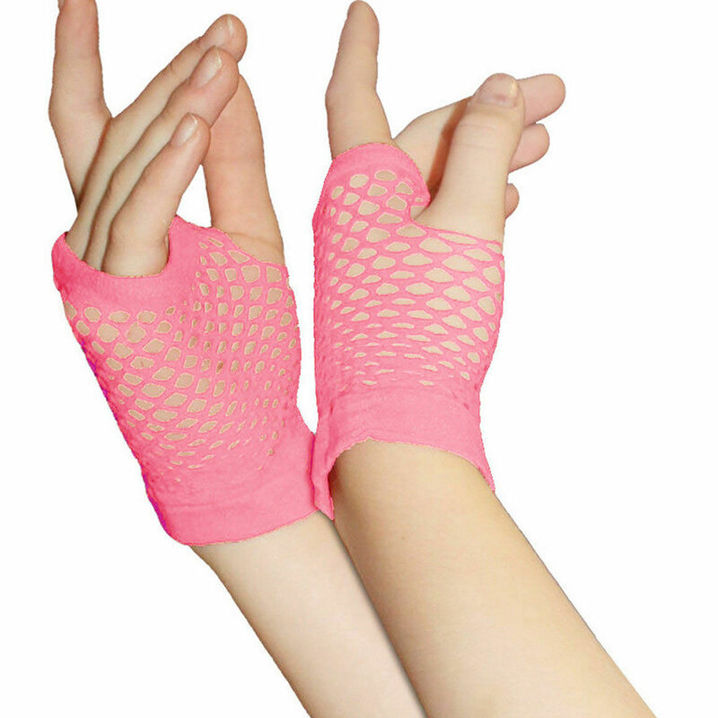 Proste modne krótka siatkowa wydrążone damskie rękawiczki w jednolitym kolorze modne Vintage miękkie wygodne miękkie wygodne damskie rękawiczki