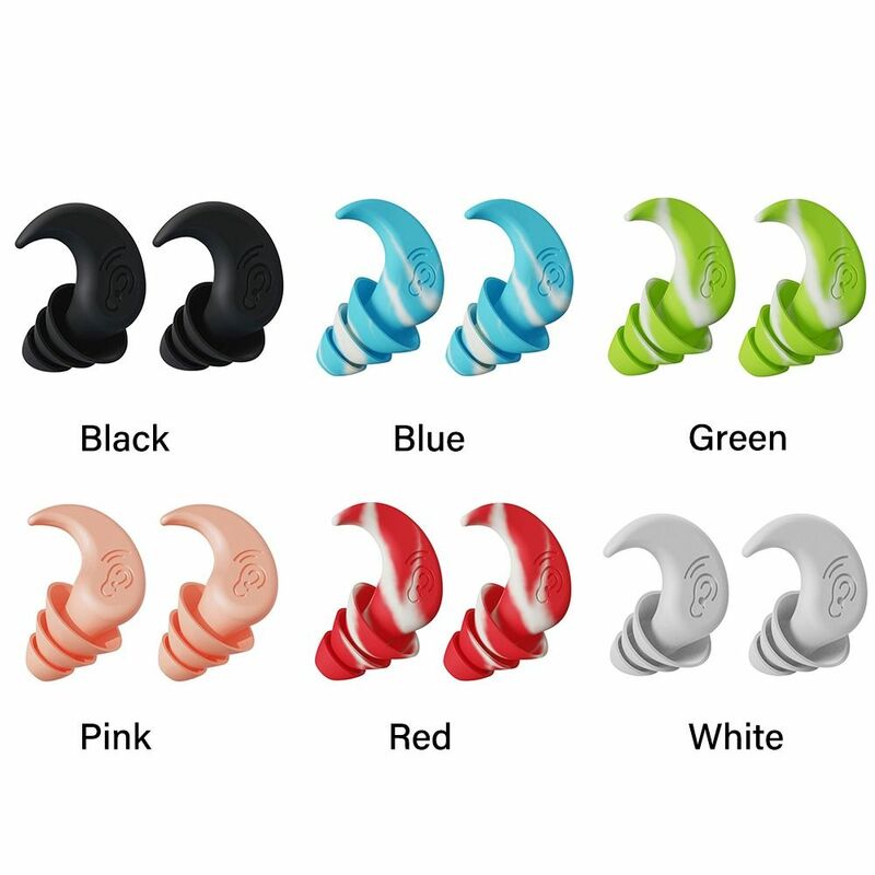 Soft Silicone Anti Noise Earplugs Multicolor Dust-Proof Noise Reduction Sleeping Ear Plugs Unisex Waterproof Swimming Earplugs