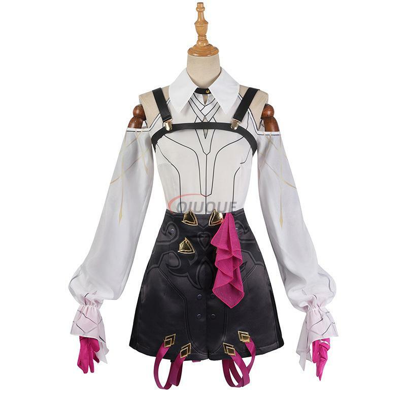 Jeu Honkai Star Rail Cosplay Costume pour femme, Kafka, perruque, chaussures, jolie tenue, uniforme de skip, fête d'Halloween, vêtements de jeu ply