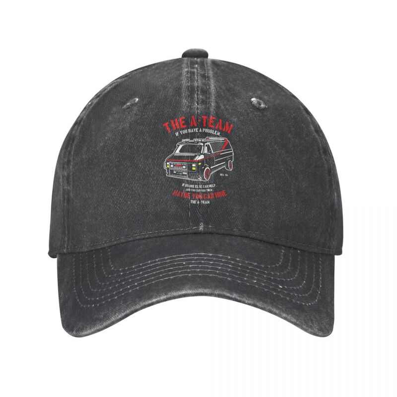 The A Team Baseball Caps Retro Distressed Washed Sun Cap Unisex Outdoor Activities Adjustable Hats Cap