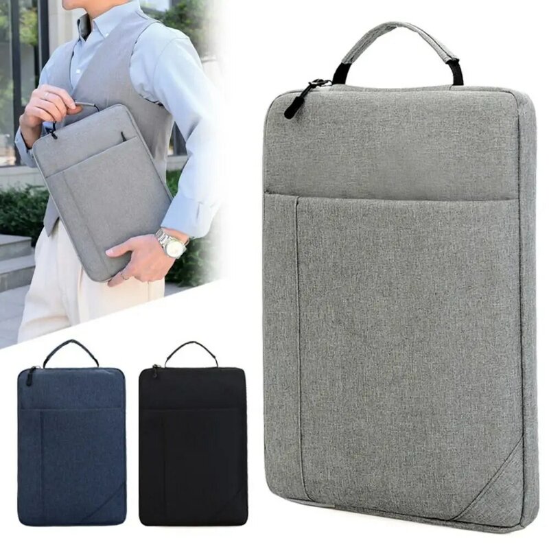 Bolsa de transporte para ordenador portátil, maletín protector con múltiples compartimentos para documentos de oficina, negocios, hombre