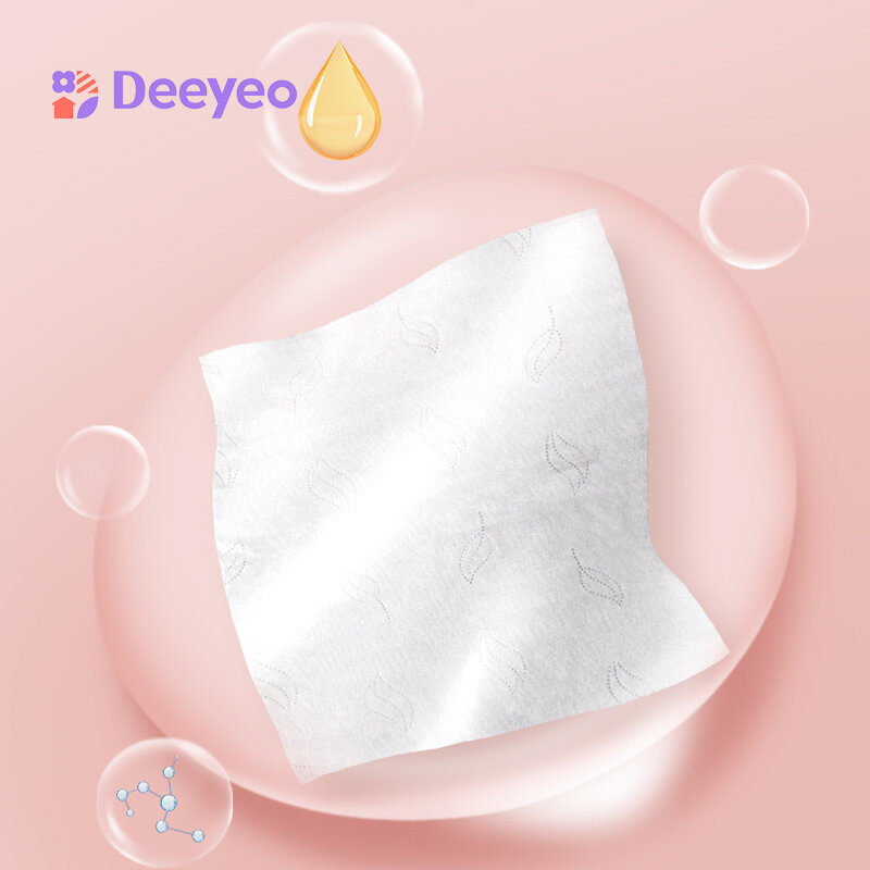 Deeyeo toalhetes de tecido facial bebê papel hidratante especial super macio rosto toalha seca 100% algodão grande pacote seche serviette