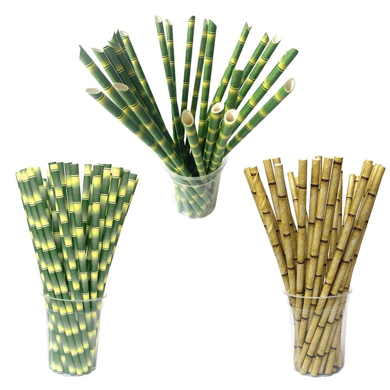 Disposable Drinking Paper Straws Biodegradable Paper Straws Easy to Use Durable