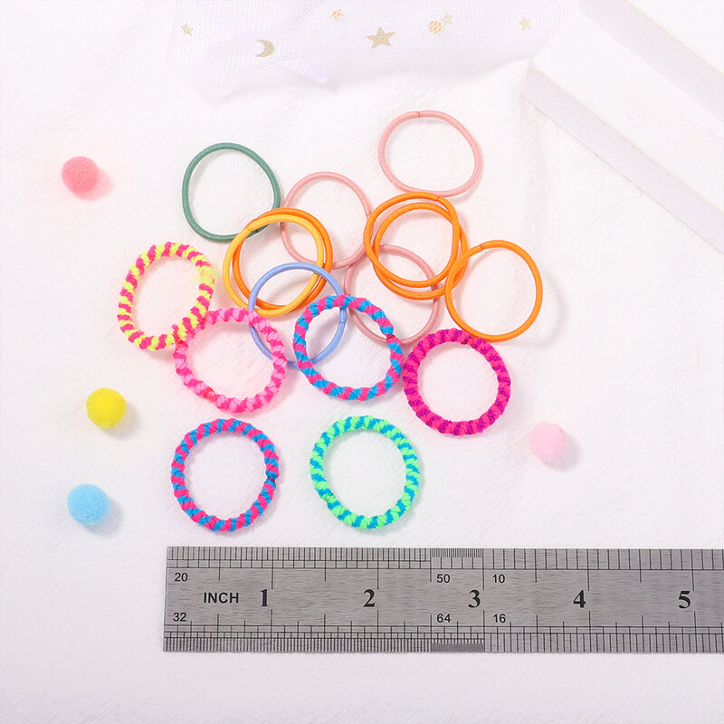 New 50/150 Pcs Hair Bands Girl Candy Color Elastic Rubber Band Hair Band Child Baby Headband Scrunchie Hair Accessories for Hair