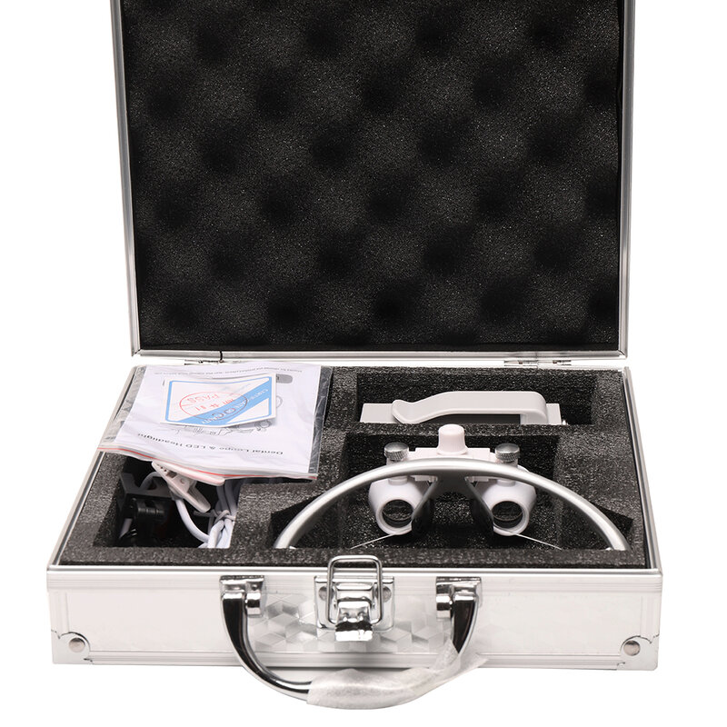 Lupa Binocular para Dental dentista, lente óptica de 2,5x, lupa Dental de Galilea, faro quirúrgico