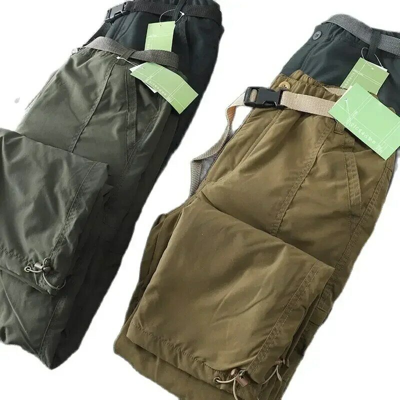 Calças de lã impermeáveis masculinas calças retas, calças de bolso múltiplo, calças táticas do exército, calças quentes ao ar livre, inverno, 2023