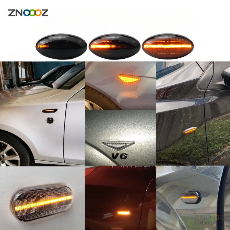 2x LED Dynamic Turn Signal Side Marker Light For Peugeot 1007 107 108 206 301 307 407 4007 607 Partner Expert Traveller