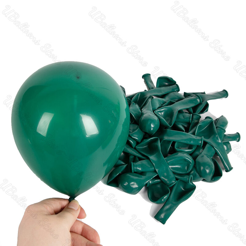 10/20/30Pcs palloncini di compleanno verdi in metallo retrò verde scuro verde salvia palloncini verdi per decorazioni di nozze festa di natale di compleanno