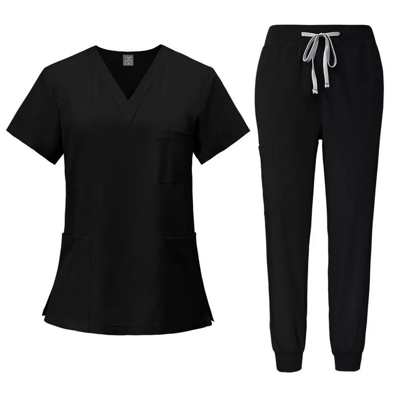 Fabric Hospital Spa Uniforms Women Medical Quick-Drying Short Sleeve Surgical Gown for Men and Women in Polyester