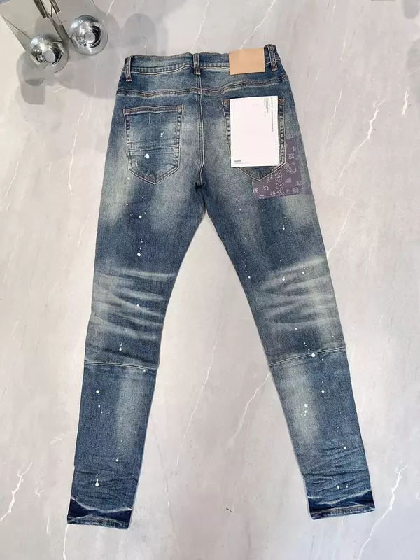 Lila Roca Marke Jeans Mode Top-Qualität Top Street Fix Low-Top Skinny Denim Hose 28-40 Größe Hose