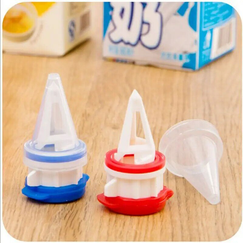 Silicone 2 Pieces Spout Pourer Milk Bottles Brick Drink Bottle Splitter Beverage Changeover Caps - Keep Drink Cool And Fresh