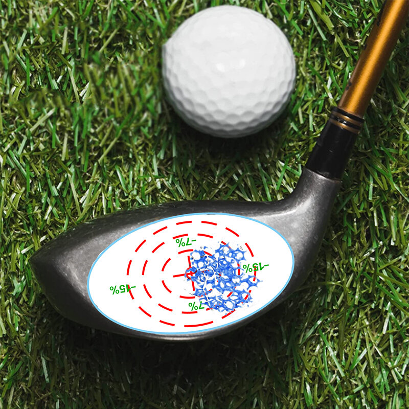 Cinta adhesiva de impacto para palos de Golf, 35 piezas, 7 en 1, etiqueta de objetivo, práctica para palos de cuña de hierro, papel de prueba, accesorios de ayuda de entrenamiento