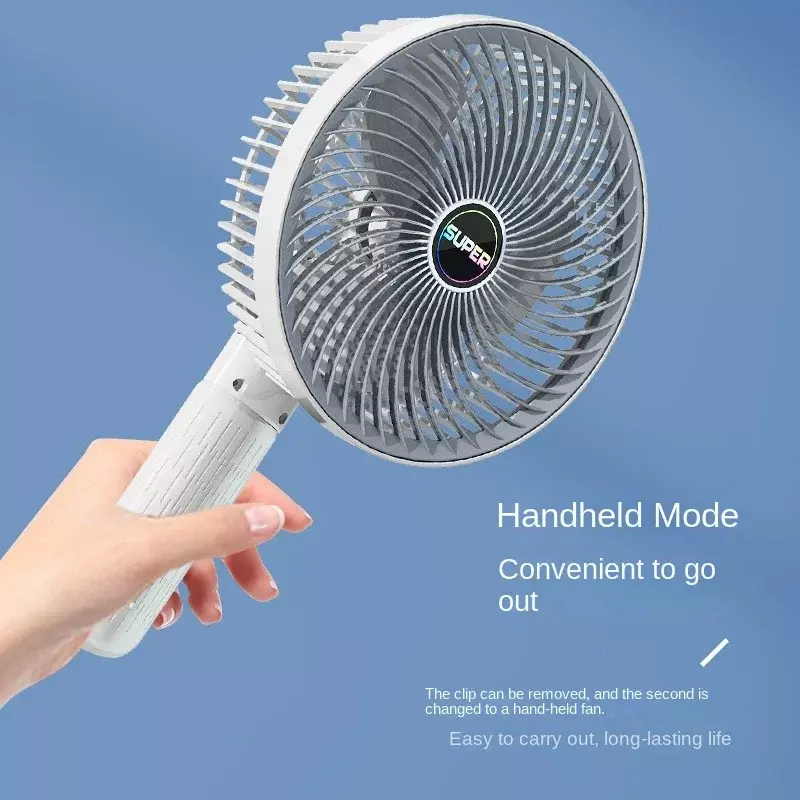 Portable Electric Fan USB Rechargeable 3-gears Wireless Clip Handheld Fan Clip Circulator Cooling Fan For Camping Desktop Office