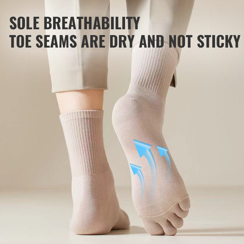 Набор мужских длинных носков MiiOW 5 пар, антибактериальные спортивные носки из лайкры с дезодорирующим покрытием, с разрезом, повседневные носки из чистого хлопка