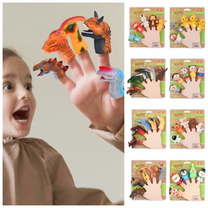 Мини-животное, ручная кукла, кукла, пальчиковая кукла, набор игрушек, динозавр, пальчиковая кукла Монтессори, жевательные игрушки, рассказывающие сенсорные игрушки